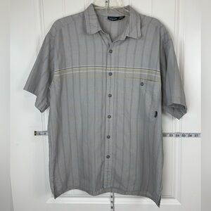 Patagonia Mens Medium Puckerwear Seersucker Plaid Short Sleeve Button Down Shirt